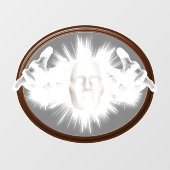 3D Ghost Coming Out of Mirror Halloween Fensteraufkleber (Blatt)