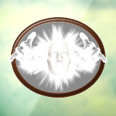 3D Ghost Coming Out of Mirror Halloween Fensteraufkleber (Blatt 3)