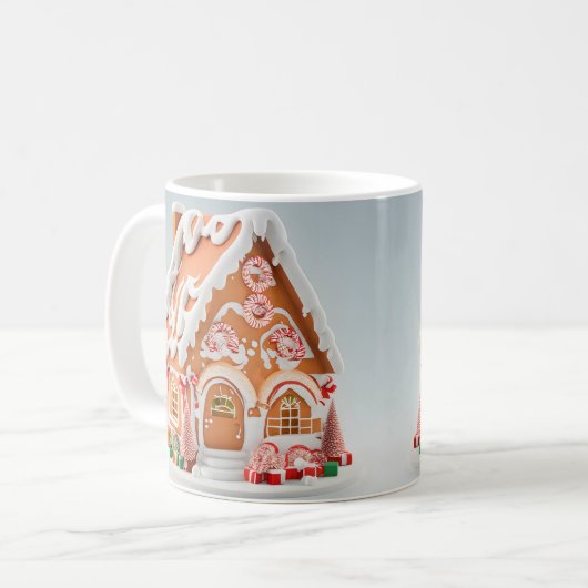 3D Gingerbread House Tasse (Vorderseite Links)