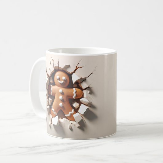 3D Gingerbread Man Kaffeetasse (Vorderseite Links)