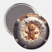 3D Gingerbread Man Magnet (Vorderseite/Rückseite)