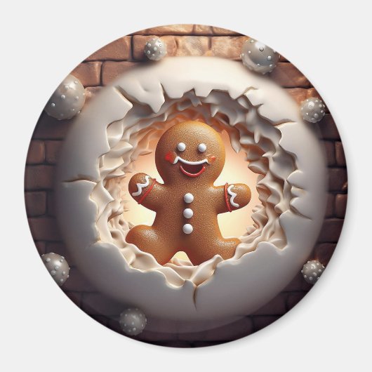 3D Gingerbread Man Magnet (Vorne)
