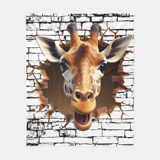 3D Giraffe Wallfahrtskirche Madonna del Sasso Fleecedecke (Vorderseite)