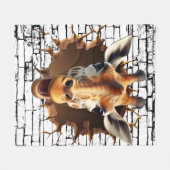3D Giraffe Wallfahrtskirche Madonna del Sasso Fleecedecke (Vorderseite (Horizontal))