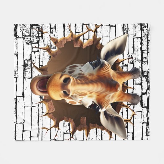 3D Giraffe Wallfahrtskirche Madonna del Sasso Fleecedecke (Vorderseite (Horizontal))