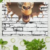 3D Giraffe Wallfahrtskirche Madonna del Sasso Geschirrtuch (Gefaltet)