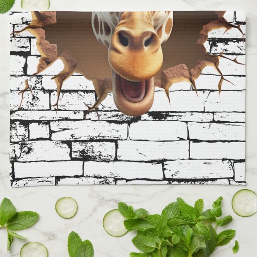 3D Giraffe Wallfahrtskirche Madonna del Sasso Geschirrtuch (Gefaltet)