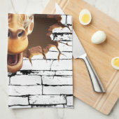 3D Giraffe Wallfahrtskirche Madonna del Sasso Geschirrtuch (Viertel Falte)