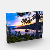 3D Glass Lake Tahoe Emerald Bay Art Fotoblock (Links)