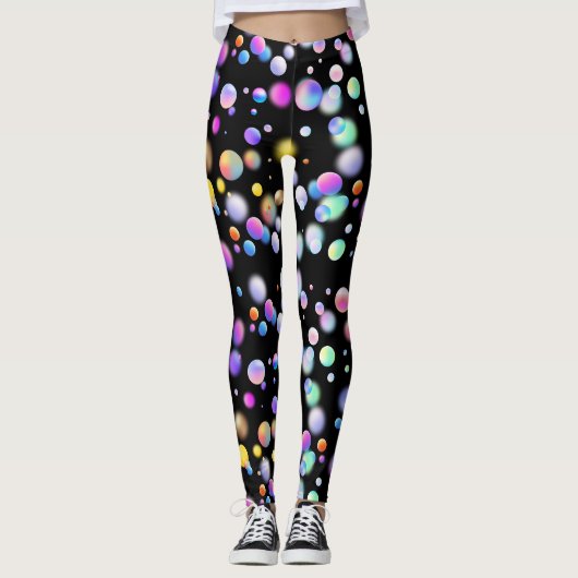3D-Gleitschalenmuster Black BG Leggings (Vorderseite)