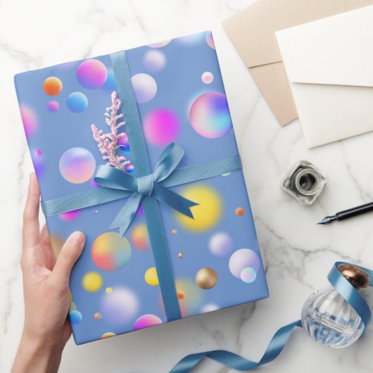 3D-Gleitschalenmuster LBlue BG Geschenkpapier (Schenken)