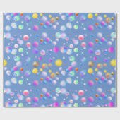 3D-Gleitschalenmuster LBlue BG Geschenkpapier (Flach)
