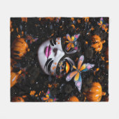 3d Glitter witch Pumpkins Butterflies Fleecedecke (Vorderseite (Horizontal))