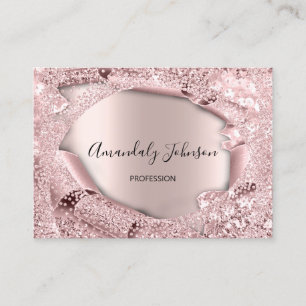 3D Glitzer Makeup Event Plane ROSE Glitzer Visitenkarte