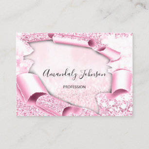 3D-Glitzer Makeup Eventplaner Luxus Pink Visitenkarte