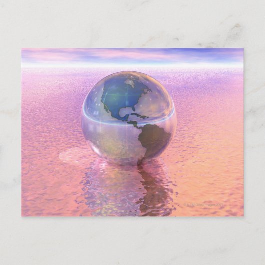 3D-Globe 12 Postkarte (Vorderseite)
