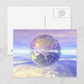 3D-Globe 13 Postkarte (Vorne/Hinten)