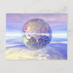 3D-Globe 13 Postkarte