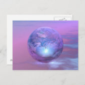 3D-Globe 18 Postkarte (Vorne/Hinten)