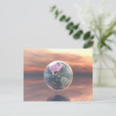 3D-Globe 5 Postkarte (Stehend Vorderseite)