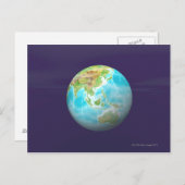 3D-Globe 6 Postkarte (Vorne/Hinten)