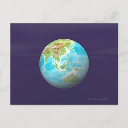 3D-Globe 6 Postkarte (Vorderseite)