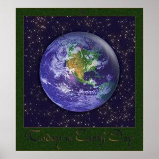 3D Globe Earth Day Poster