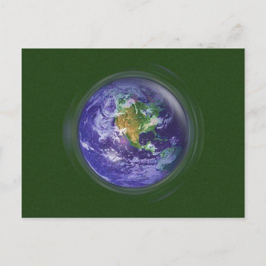 3D Globe Earth Day Postkarte (Vorderseite)