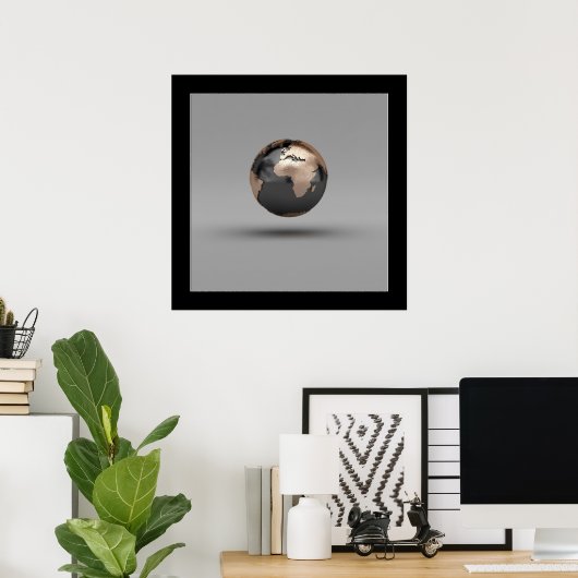3D Globe Poster (Heimbüro)