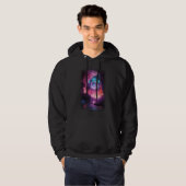 3D-Glühen Stein rosa Hoodie (Vorne ganz)