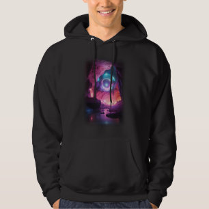 3D-Glühen Stein rosa Hoodie