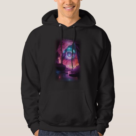 3D-Glühen Stein rosa Hoodie (Vorderseite)