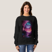 3D-Glühen Stein rosa Sweatshirt (Vorne ganz)