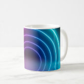 3d, glühende Linien, Tunnel, Neonlichter, virtuell Kaffeetasse (VorderseiteRechts)