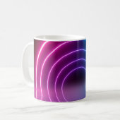 3d, glühende Linien, Tunnel, Neonlichter, virtuell Kaffeetasse (Vorderseite Links)