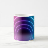 3d, glühende Linien, Tunnel, Neonlichter, virtuell Kaffeetasse (Mittel)