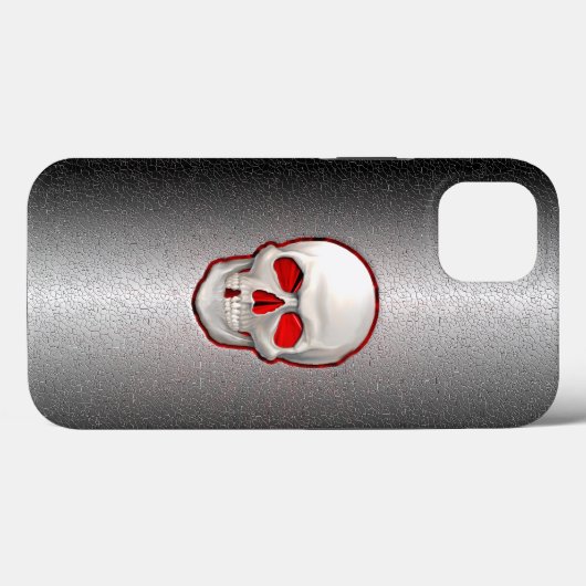 3D glühender Schädeleinlauf auf gebrochenem Metall Case-Mate iPhone Hülle (Rückseite (Horizontal))
