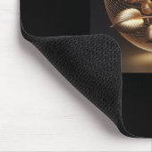 3d Gold Black Rose #16 Aufkleber Mousepad (Ecke)