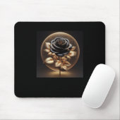 3d Gold Black Rose #16 Aufkleber Mousepad (Mit Mouse)