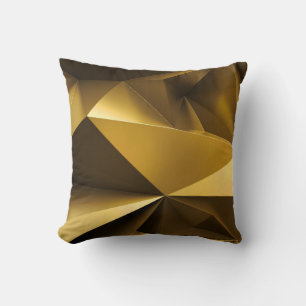 3D Gold Crystal Abstrakt Panorama Kissen