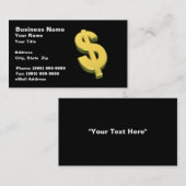 3D Gold-Dollar-Zeichen Visitenkarte (Vorne/Hinten)