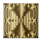 3D Gold Geometric Luxury Seamless Pattern Fliese (Vorderseite)