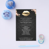 3D Gold Lips Florentiner Makeup Künstlerischer Sch Flyer (Einzeln)