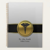 3D Gold Medical Caduceus Emblem Professional Planer (Vorderseite)