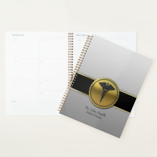 3D Gold Medizin Caduceus Emblem Professional Planer