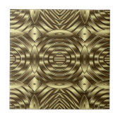 3D Gold Metallic Geometric Pattern luxury Fliese (Vorderseite)