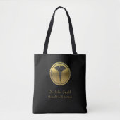 3D Gold professionelles medizinisches Caduceus-Emb Tasche (Vorderseite)