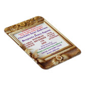 3D Golden Floral Botanischer Rahmen Magnet (Rechte Seite)