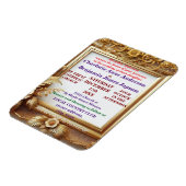 3D Golden Floral Botanischer Rahmen Magnet (Linke Seite)