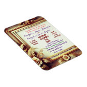 3D Golden Floral Botanischer Rahmen Magnet (Rechte Seite)